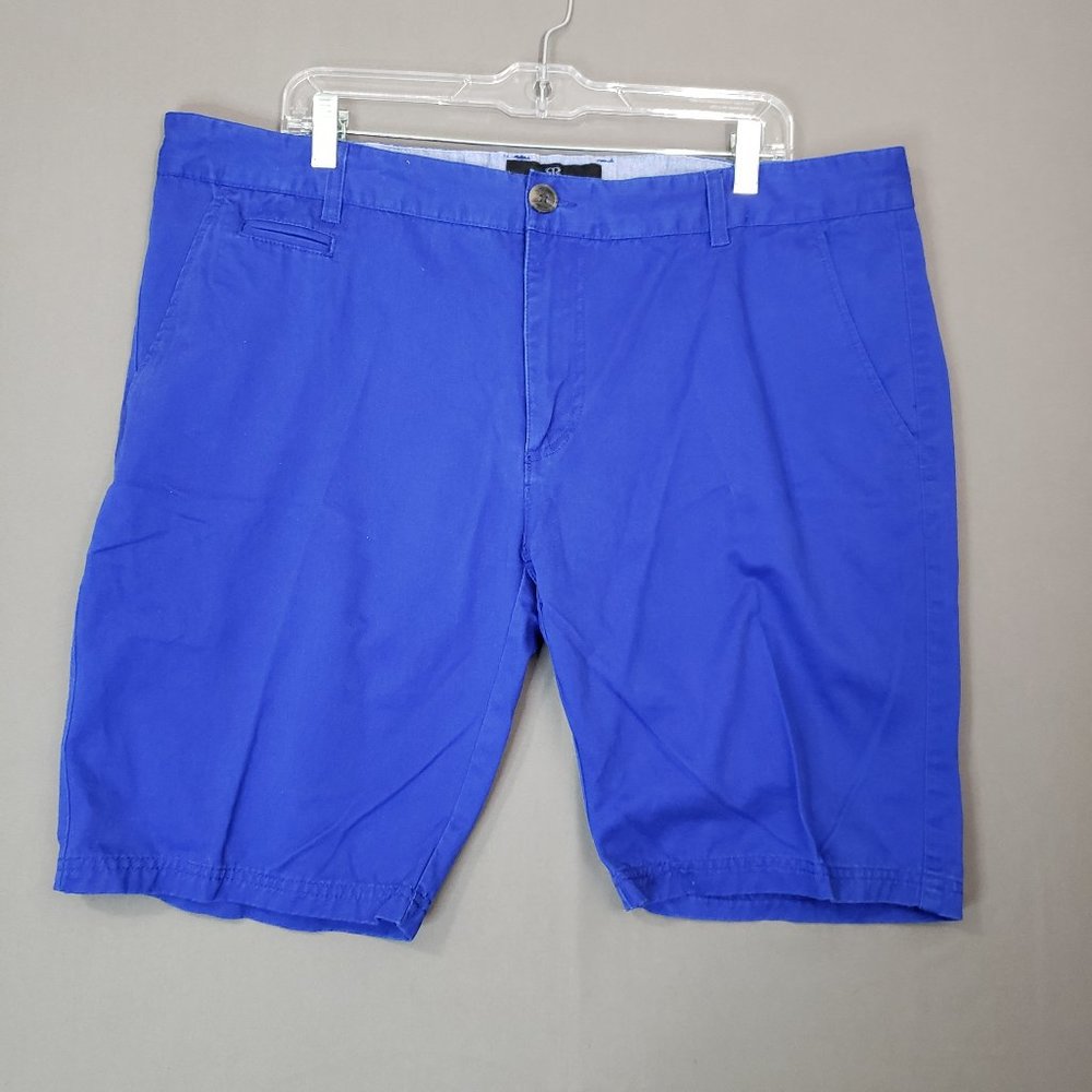Rock & Republic Men's Flat Front Chino Shorts Royal Blue, Size 40, 10" Inseam